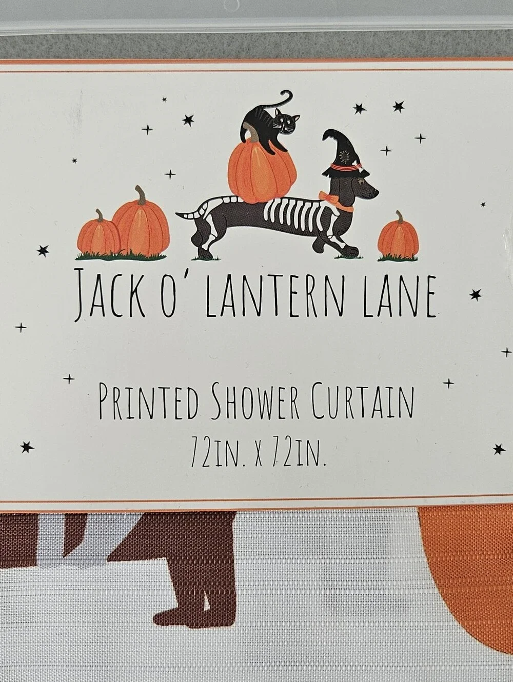 NWT Dachshund Halloween Shower Curtain 72